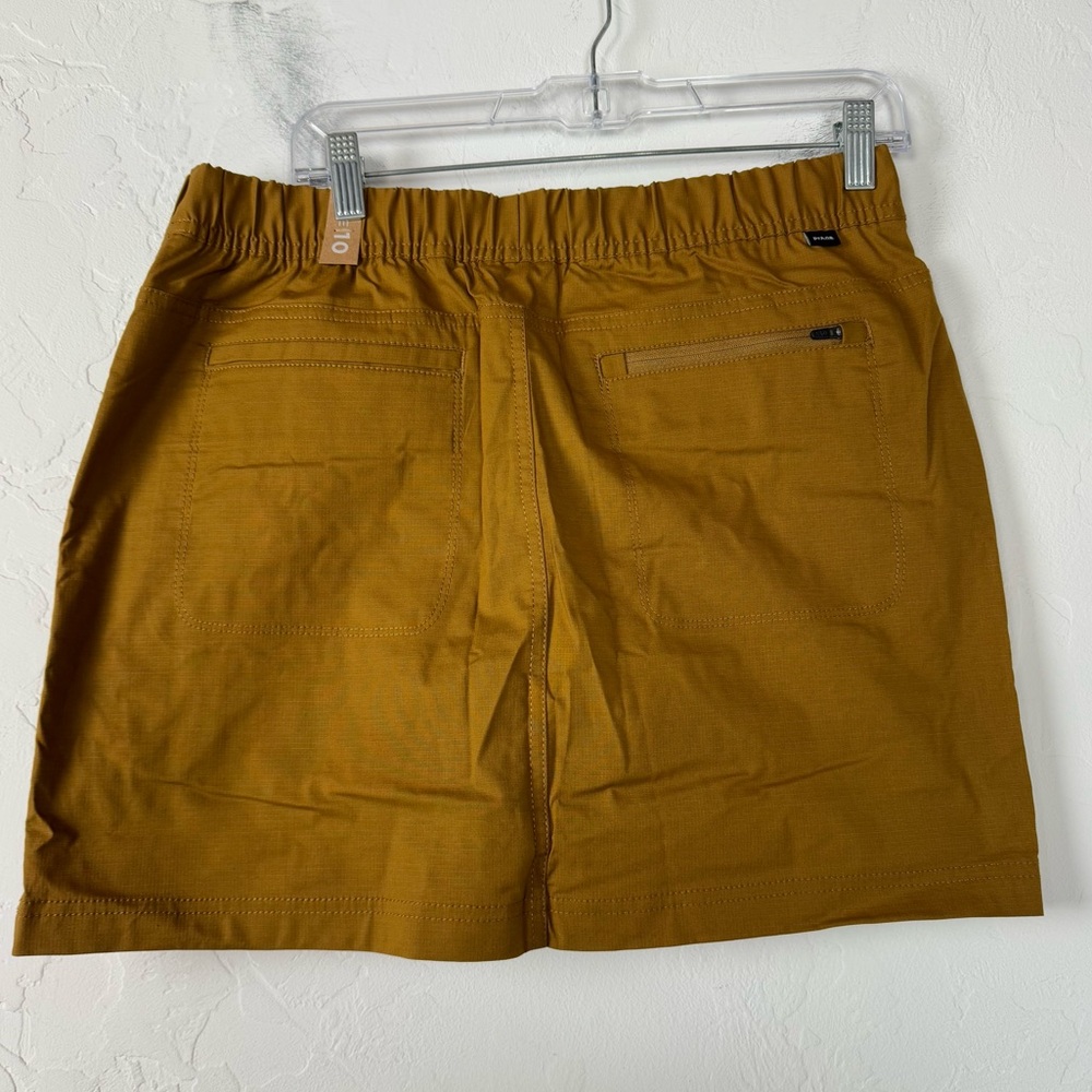 Prana Skirt Skort Double Peak Antique Bronze Khaki Brown Utility Pull On Lined - Picture 2 of 8